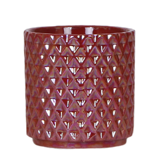 | Diamond pearl sierpot - Red - Ø9cm